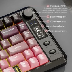 M75 Wireless Keyboard, Bluetooth Dual-mode, PBT Gradient Ball Cap, Wit