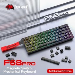 FREEWOLF F68PRO 8K Mechanical Keyboard 0.01mm RT Accuracy,128K Scan Ra