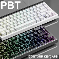 98key PBT keycaps , FOR 61/65/68/75/82/84/87 KEY layout, Contour Line 
