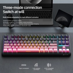 X87 Custom mechanical keyboard,Three-mode connection,RGB light effect,