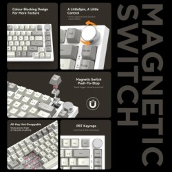 Attack Shark K85 Mag Customisable Mechanical Keyboard,Magnetic Switch,