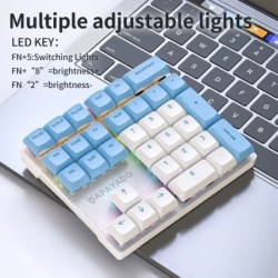33 Key Wired Mechanical Numeric Keypad with Multi-color Lights Suitabl