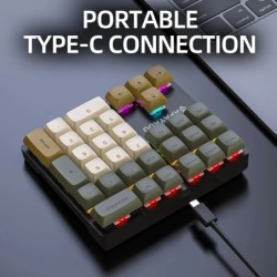 33 Key Wired Mechanical Numeric Keypad with Multi-color Lights Suitabl