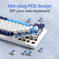 APAYADO K82 Mechanical Keyboard,82 Keys,Multifunctional Knob,Full Key 