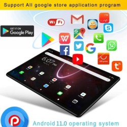 BDF 10.1'' Tablet PC Android 11 Support 4G/3G Dual SIM Card Tablets 4G