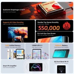 Alldocube iPlay 60 Mini Turbo 8.4" 8+128GB Tablet Android 14 Snapdrago
