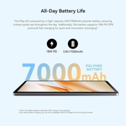 Alldocube iPlay60 Tablet 10.95inch UNISOC T606 Android 13 NetflixL1 4G