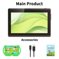 Relndoo 7 Inch Kid Tablet Android 13, 6GB3+3 expanded RAM 32GB ROM, Wi