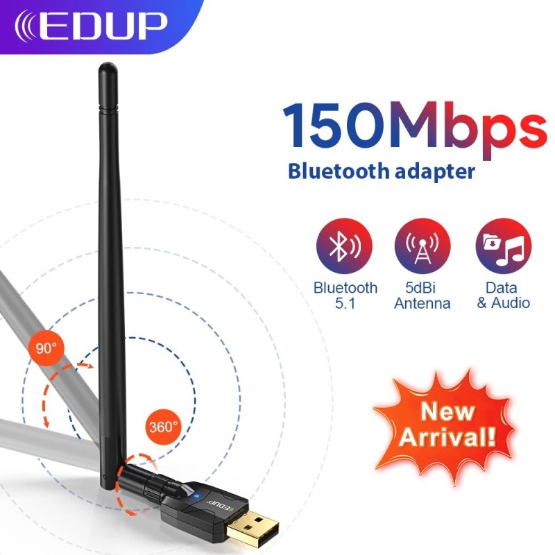 EDUP B3536 100M Bluetooth Adapter USB Bluetooth Dongle Free Driver 5.0