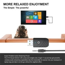 USB 3 In 1 Car Bluetooth 5.0 AdapterAudio Receiver Transmitter 3.5mm A