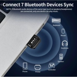 Bluetooth 5.4 Adapter USB Bluetooth 5.3 Dongle Bluetooth Receiver & Tr