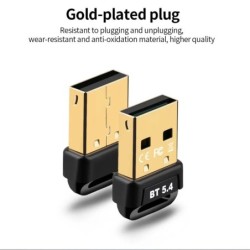 Bluetooth 5.4 Adapter USB Bluetooth 5.3 Dongle Bluetooth Receiver & Tr
