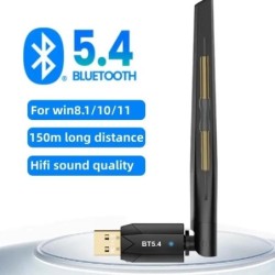 150M Bluetooth 5.4 Adapter USB Bluetooth Dongle Driver Free for Window