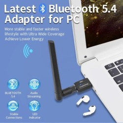 USB Bluetooth 5.4 5.3 Adapter 150M Dongle for PC Wireless Mouse Keyboa