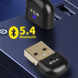 USB Bluetooth 5.4 Adapter Wireless 5.3 Dongle for PC Speaker Wireless 