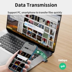Bluetooth 5.4 Adapter for Pc Usb Bluetooth Dongle Receiver for Speaker