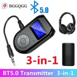 BGGQGG BT Transmitter and Receiver 3-in-1 Wireless BT 5.0 Adapter with