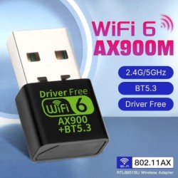 WiFi 6 AX900 Bluetooth 5.3 WiFi USB Adapter Wireless Dual Band 2.4G&5G