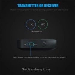 2 IN 1 Bluetooth 5.0 Receiver Transmitter Real Stereo Bluetooth Wirele
