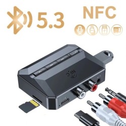 NFC Bluetooth 5.3 Audio Receiver 3.5mm AUX RCA USB U-Disk/TF HIFI Ster