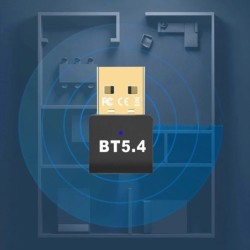 Bluetooth Adapter BT V5.4/5.3/5.1/5.0 USB Dongle Receiver For PC Wirel