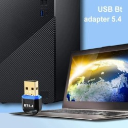 Bluetooth Adapter for Pc Usb Bluetooth 5.4 Dongle Bluetooth 5.3 Receiv