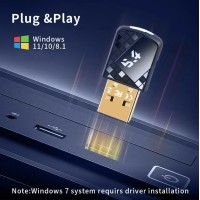 Bluetooth Receiver Transmitter USB Bluetooth 5.4 Dongle for PC Speaker