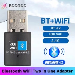 BGGQGG 150Mbps WiFi Bluetooth 4.2-compatible Wireless Adapter USB Adap