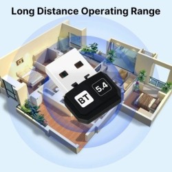 USB Bluetooth 5.4 Audio Dongle Adapter Mini USB Wireless Receiver For 