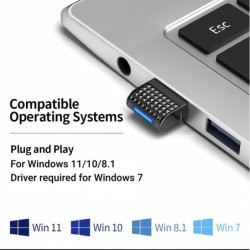 USB Bluetooth 5.4 Adapter Bluetooth 5.3 Dongle Bluetooth Receiver & Tr