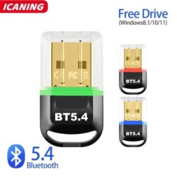 Bluetooth 5.4 Adapter for PC USB Dongle Bluetooth Receiver for Speaker
