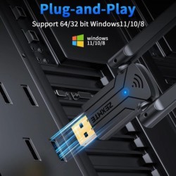 590FT/180M Long Range USB Bluetooth 5.4 Adapter for Windows 8/8.1/10/1