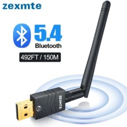 Zexmte USB Bluetooth 5.4 Dongle Adapter 492FT 150M Long Range Adaptado