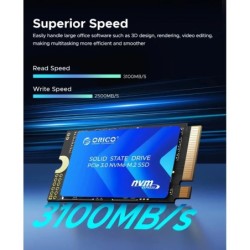 ORICO M.2 2242 SSD Portable M.2 NVMe PCIe3.0 Gen 3x4 3100 MB/s Interna