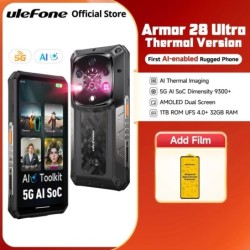 Ulefone AI Armor 28 Ultra 5G Thermal Imaging Rugged Phone MTK Dimensit