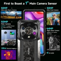 Ulefone AI Armor 28 Ultra 5G Thermal Imaging Rugged Phone MTK Dimensit