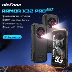Armor X32 Pro 5G Rugged Phone Android Waterproof Smartphone Up to 16GB