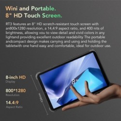Oukitel RT3 Mini Rugged Tablet 8 Inch HD+ 5150 mAh 4GB+64GB Android 12