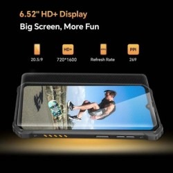 World Premiere OUKITE WP23 Rugged Smartphone 6.52" HD+ 10600 mAh 4GB+6