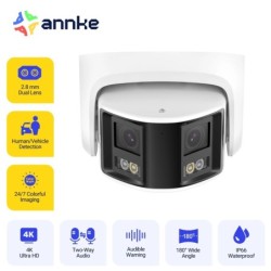 ANNKE Smart Home 180° 8MP DUO POE Dual Lens Wide View Outdoor Video PO