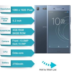 Sony Xperia XZ1 Dual Sim G8342 4G RAM 64G ROM 5.2" Octa Core 19MP Andr