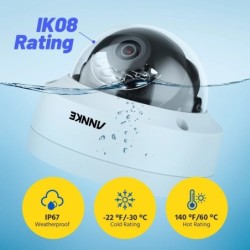 ANNKE 4K IP Camera UHD IK10 Vandal-Poof PoE Camera Outdoor Indoor Secu