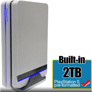 Avolusion HDDGEAR PRO X (White) 2TB USB 3.0 External Gaming Hard Drive for PS5 Game Console - 2 Year Warranty
