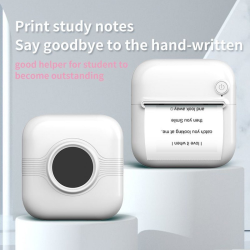 Portable Mini Instant Printer - Bluetooth Connectivity for Black and White Printing