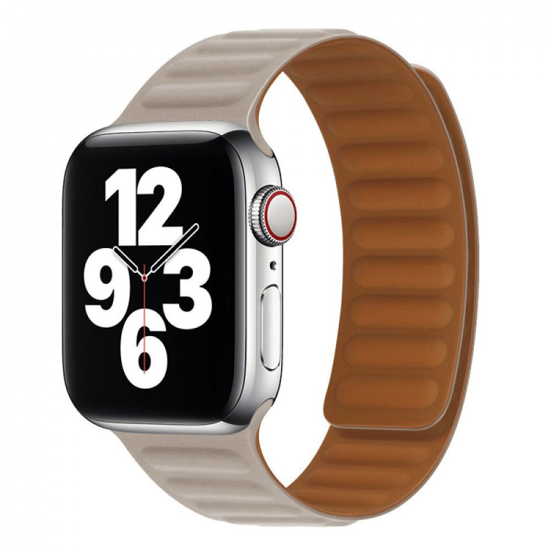 Adjustable PU Leather Strap with Magnetic Closure System for Apple Watch