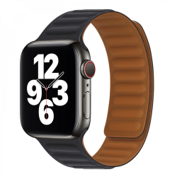 Adjustable PU Leather Strap with Magnetic Closure System for Apple Watch