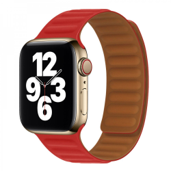 Adjustable PU Leather Strap with Magnetic Closure System for Apple Watch