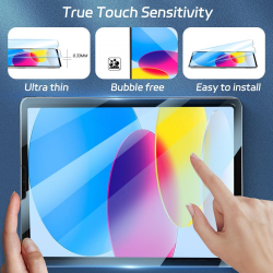 Ultra Slim Scratch Resistance Anti Blue Light Tempered Glass Phone Screen Protector for Apple iPad 10.9 10th Gen (2022) (Clear)